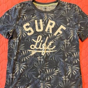 Old navy girls blue and white "surf life" shirt